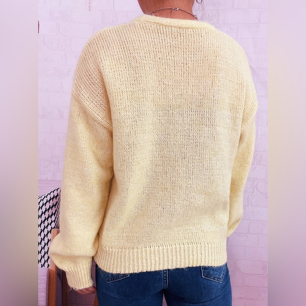 Cherry Button-Front Long Sleeve Cardigan - Picture 10 of 10